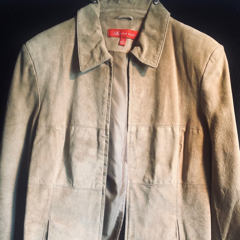 ANNE KLEIN Blonde Leather Jacket